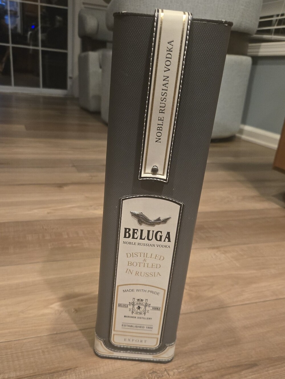 Beluga Vodka Empty Bottle And A Box